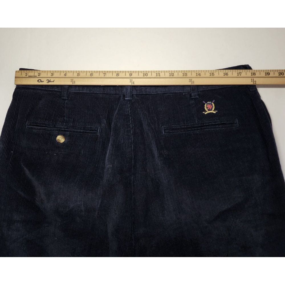 VINTAGE TOMMY HILFIGER NAVY CORDUROY PANTS 36X32‎ - Picture 9 of 12